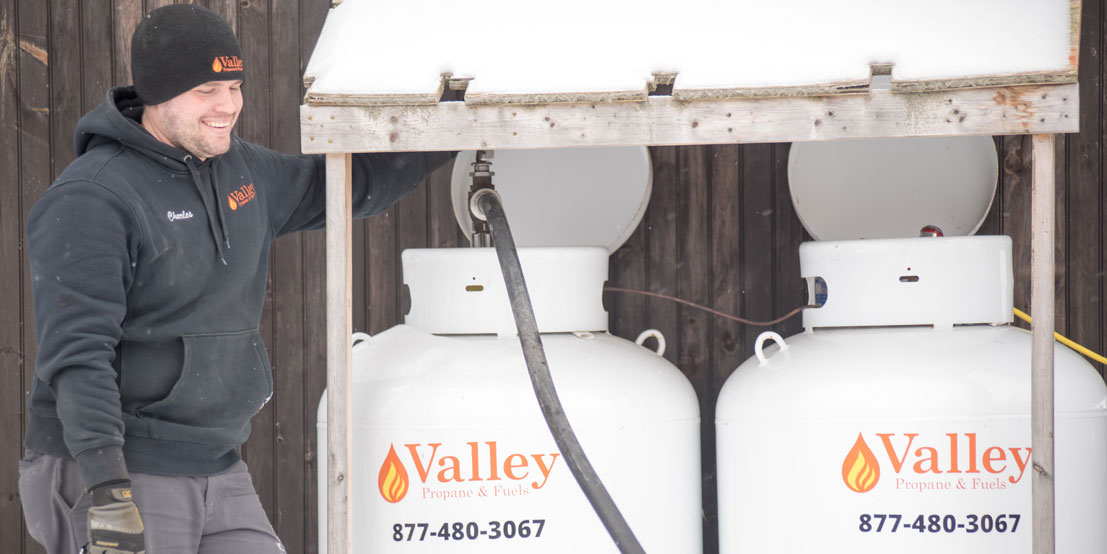 Valley Fuels Technician Delivering Propane to New York Customers