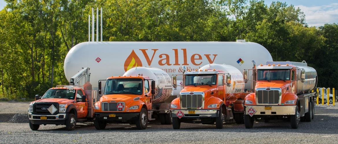 Valley Propane & Fuels Fleet of Delivery Trucks